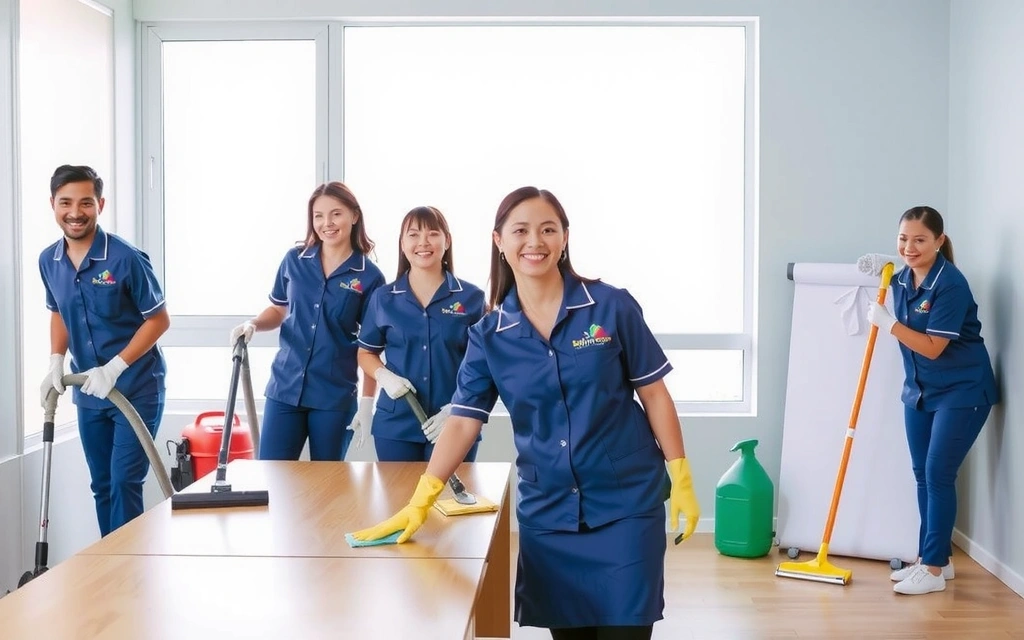 Tým ShineLiving při úklidu