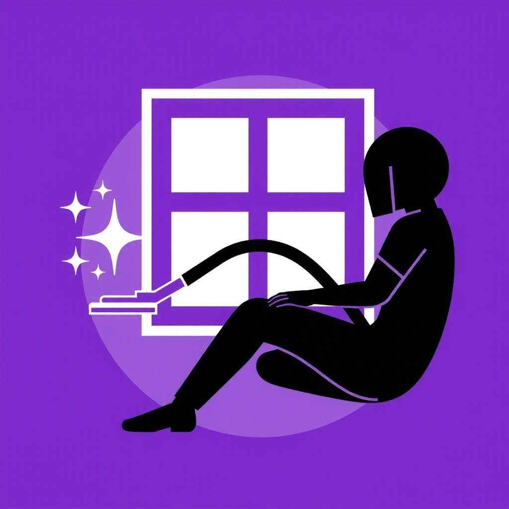 Ikona speciálního čištění, například pro okna nebo koberce